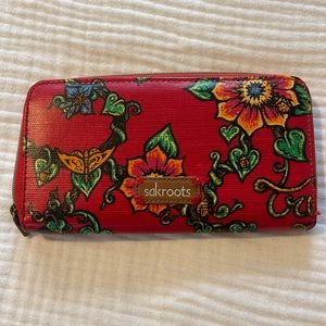 Saks floral wallet